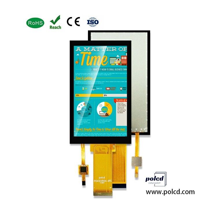Polcd Panneau LCD TFT de 4,5 pouces avec écran tactile capacitif à résolution 480 * 854 Affichage couleur LCD à 40 broches