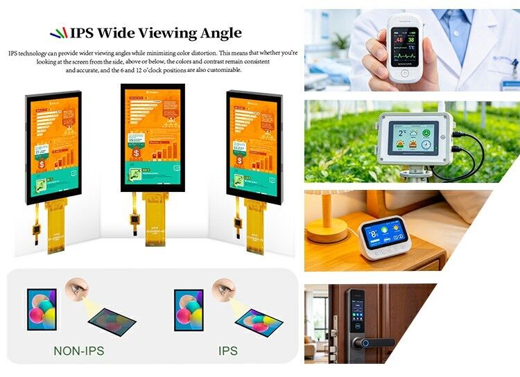 Module d'écran LCD tactile IPS avec interface RVB, rapport de contraste 1200:1, résolution 480*854, TFT de 4,5 pouces Polcd