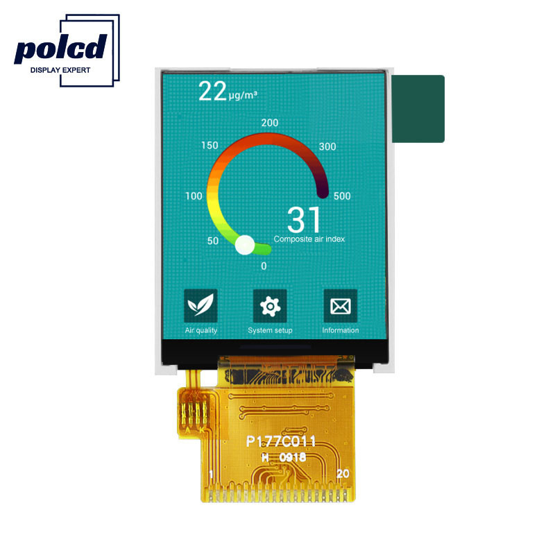 Polcd 1,77 pouces Tft 128*160 couleur 262K affichage LCD RVB normalement noir