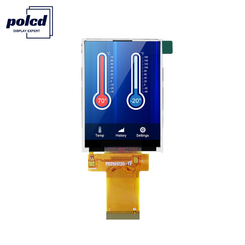 Polcd ILI9341V écran tactile d'affichage à cristaux liquides de 2,8 pouces Tft Lcd 350 Nit pour médical