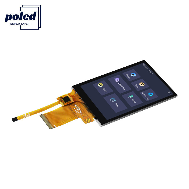 Polcd 450 Luminosité Tft Capacitif 8080 MCU écran tactile Tft LCD de 3,5 pouces