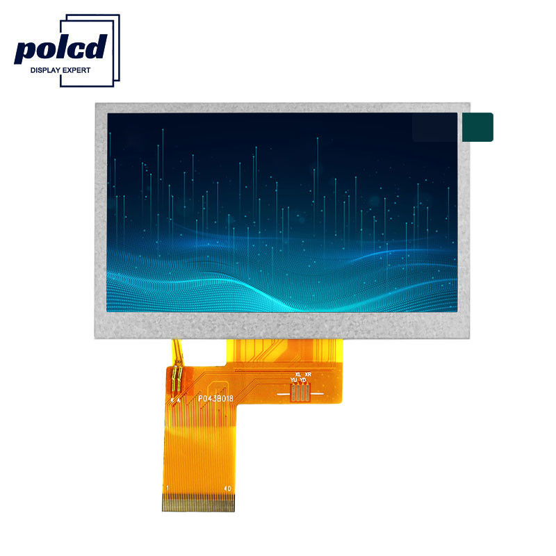 Luminosité 300 de Polcd écran tactile résistif de l'affichage 800X480 TFT d'affichage à cristaux liquides de Tft de 4,3 pouces