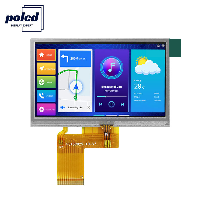 Polcd ILI6485 480x272 Tft Lcd Display 4,3 pouces TFT écran tactile résistif 40 broches