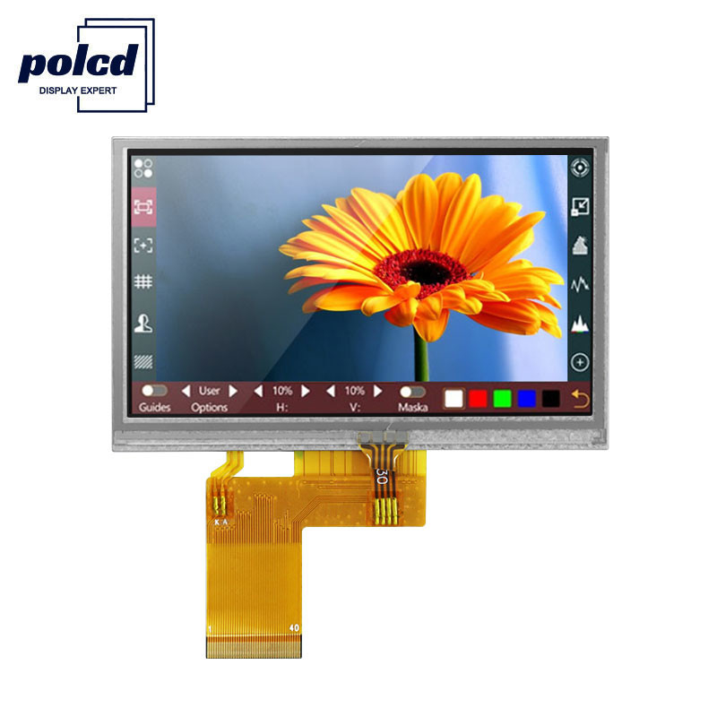 Bit de Polcd RVB 24 écran tactile industriel de l'affichage 480x272 d'affichage à cristaux liquides de Tft de 4,3 pouces