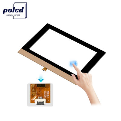 Polcd personnalisé 10,1 pouces CTP 16:9 GT911 GG Écran tactile en verre transparent Panneau tactile capacitif