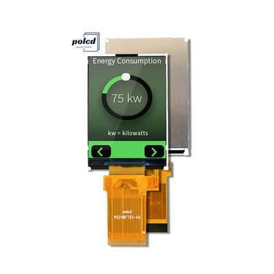 Affichage LCD à couleur complète Polcd Transflectrice TFT de 2,4 pouces SPI MCU 20 broches Qvga 240x320 TFT LCD