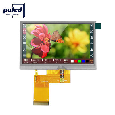 Polcd RGB 24 Bit 4,3 pouces Tft Display 300 Nits Tft Écran tactile capacitif